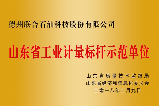Benchmark Demonstration Unit for Industrial Metrology in Shandong Province