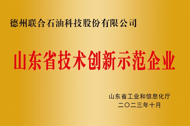 Demonstration Enterprise for Technological Innovation in Shandong Province